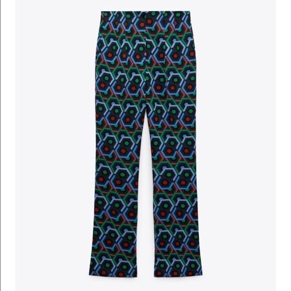 Zara geometric print flared pants - Picture 5 of 7